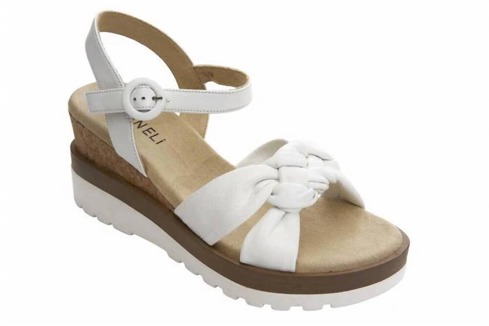 NEW VANELI women's clew nappa sandal in shell white